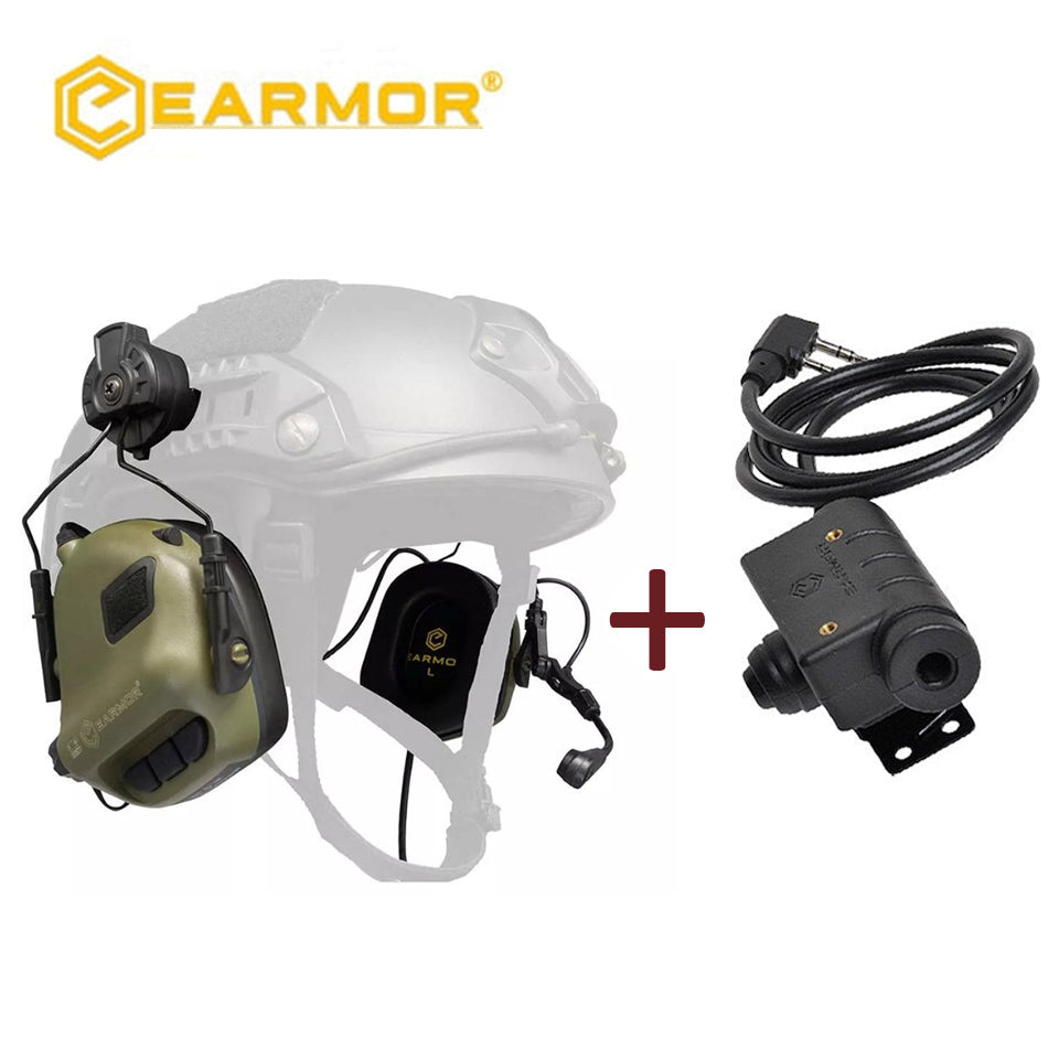 EARMOR M32H MOD4 Headset & M51 Kenwood PTT Adapter Baofeng Radio Communication