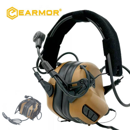 EARMOR M32-Mark3 MilPro Auriculares tácticos Protector auditivo estándar militar - Coyote Brown