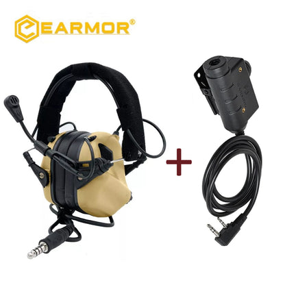 EARMOR M32 MOD4 casque tactique et ensemble d'adaptateurs M51 PTT système de Communication tactique