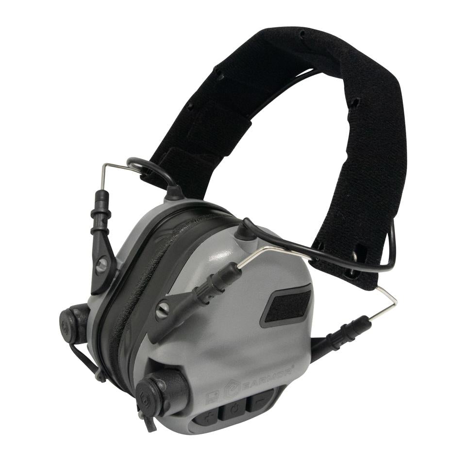 Casque d'écoute aux normes militaires OPSMEN EARMOR M31-Mark3 MilPro - Gris cadet