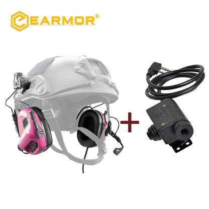 Auriculares EARMOR M32H MOD4 y adaptador PTT Kenwood M51 comunicación por radio Baofeng