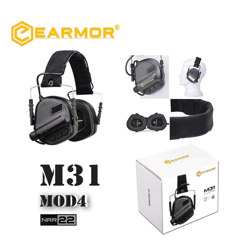 EARMOR M31 MOD4 casque de tir cache-oreilles Protection auditive NRR 22dB 