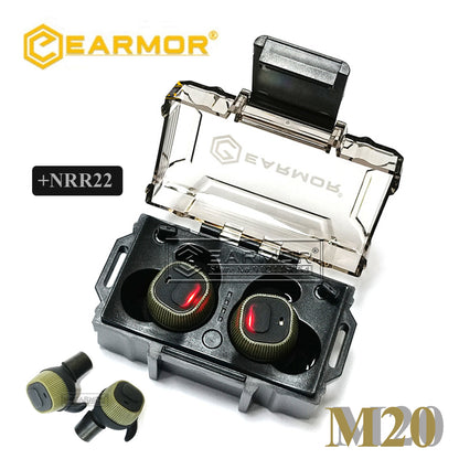 EARMOR M20 IPSC Tapones para los oídos Protector auditivo electrónico - Follaje Verde 