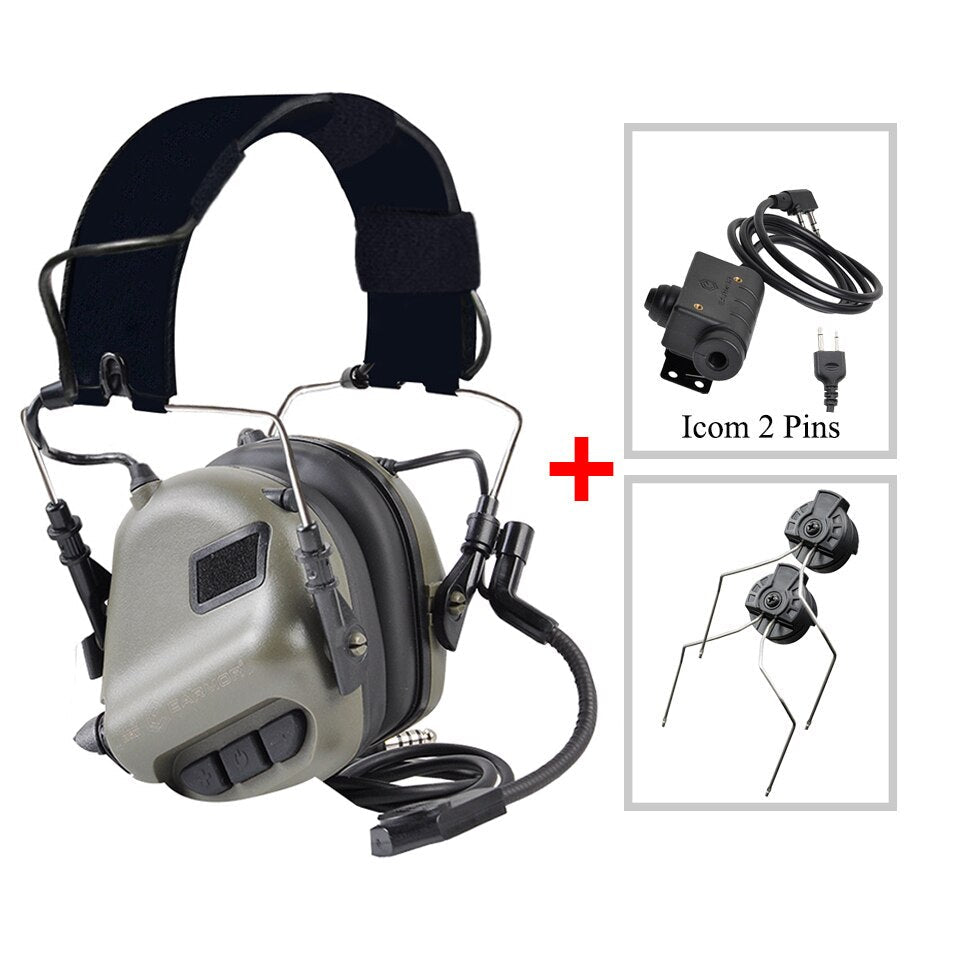 EARMOR – casque M32 FG MOD4, adaptateur de Rail ARC et adaptateur PTT M51 pour Radio