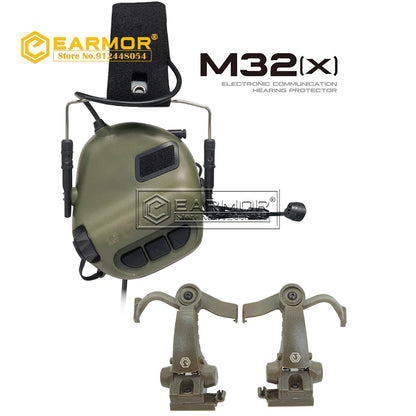 EARMOR M32{X}-MOD4 casque tactique réduction du bruit électronique amplifiant la Communication de ramassage pour les Rails RAC 