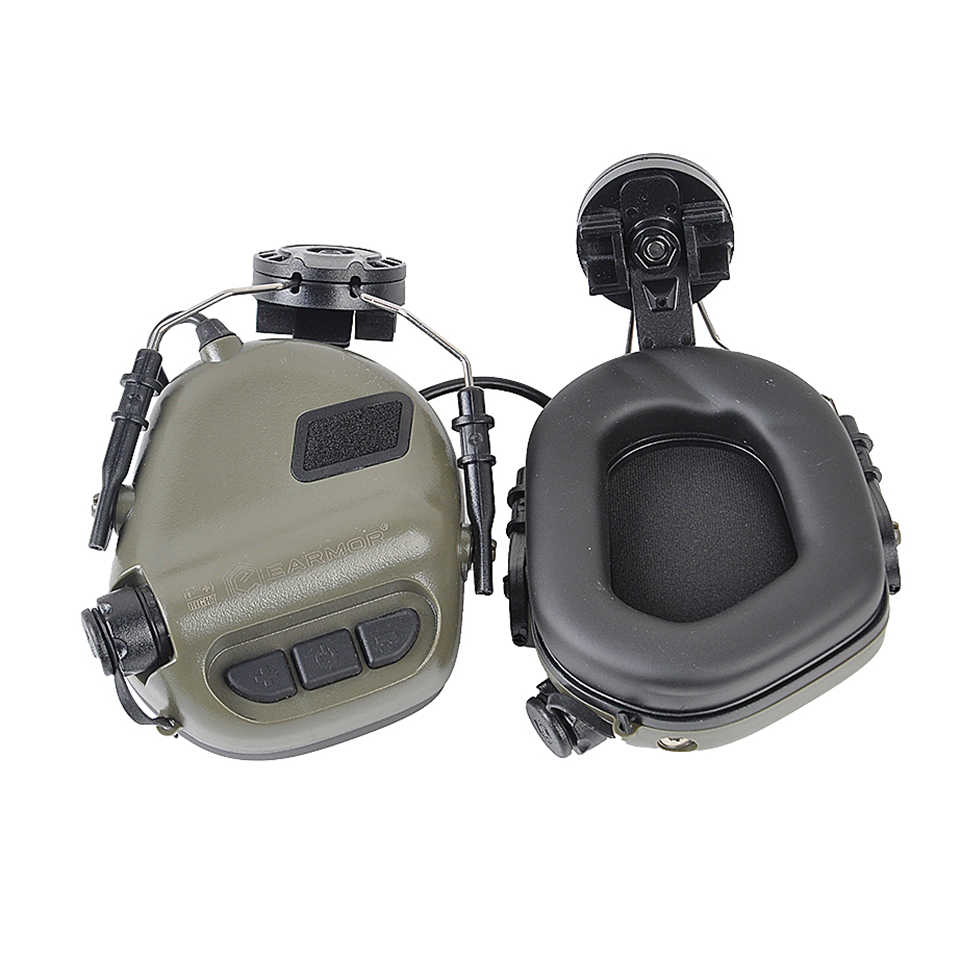 EARMOR M31H MOD4 Tactical Headset Hearing Protection for Ops-Core MT Fast ARC Helmet-Coyote Brown