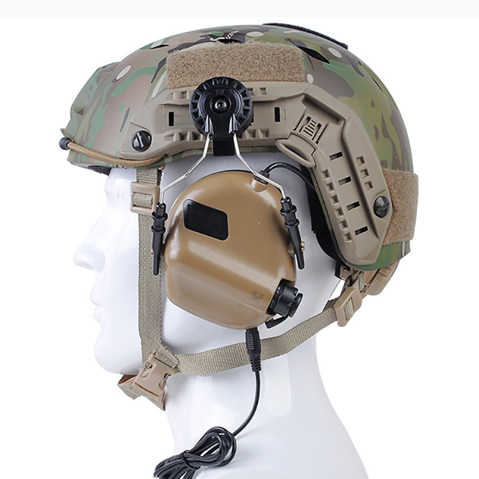 EARMOR M31H MOD4 Tactical Headset Hearing Protection for Ops-Core MT Fast ARC Helmet-Coyote Brown