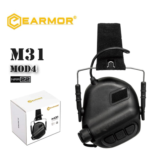 EARMOR M31 MOD4 Tactical Headset Shooting Noise Clearance Headphone - Black