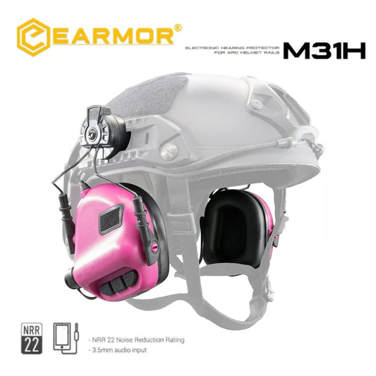 EARMOR M31H ARC Helmet Headset Electronic Hearing Protector Shooting Earmuff - Pink