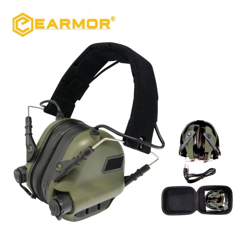 Casque d'écoute OPSMEN EARMOR M31-Mark3 MilPro aux normes militaires - Vert feuillage