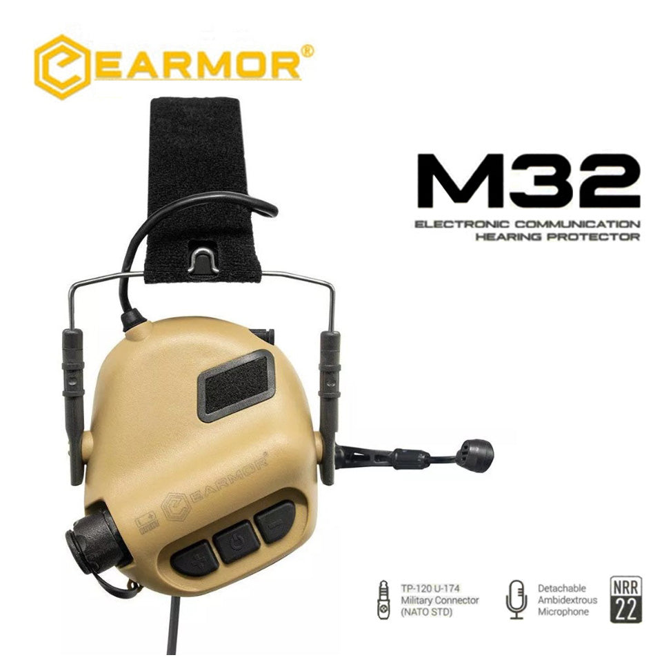 EARMOR M32 MOD4 Tactical Headset Anti Noise Headphones Communication Shooting Earphone