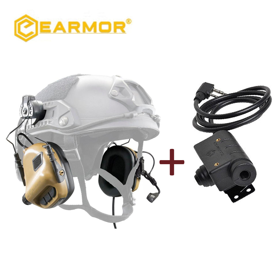 EARMOR M32H MOD4 Headset & M51 Kenwood PTT Adapter Baofeng Radio Communication