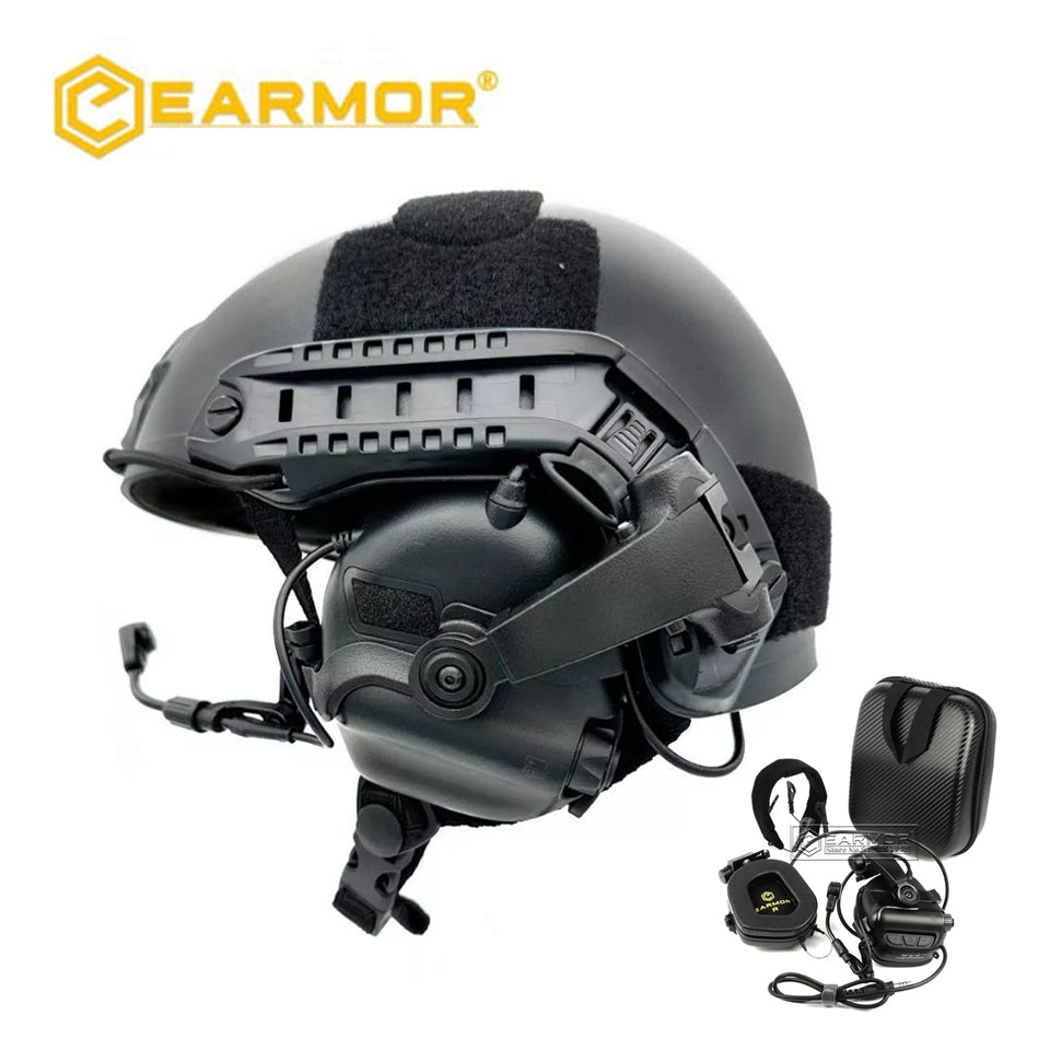 Casque RAC standard militaire OPSMEN EARMOR M32X-Mark3 MilPro - Noir