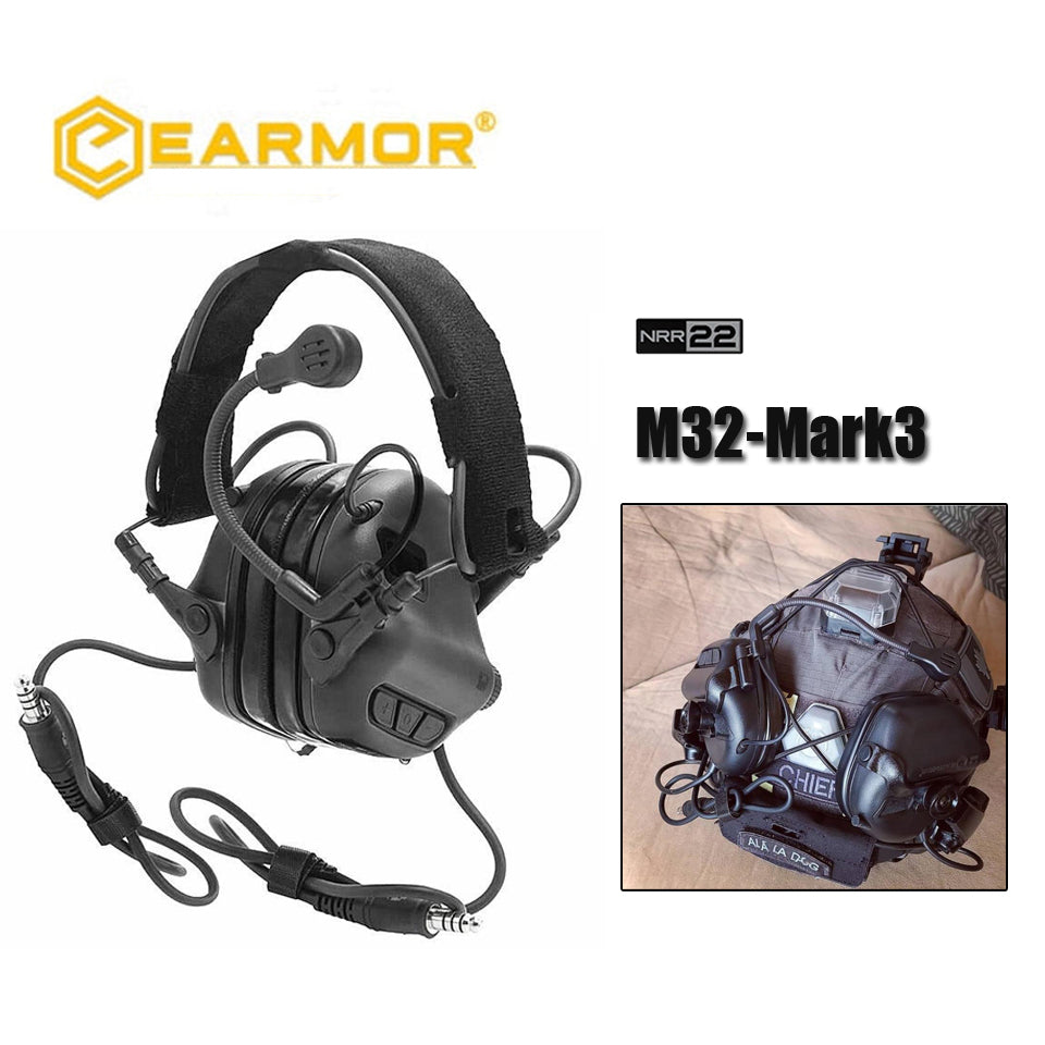 OPSMEN EARMOR Dual Comm M32-Mark3 MilPro Military Standard Headset - Black