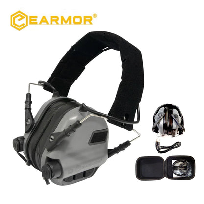 Casque d'écoute aux normes militaires OPSMEN EARMOR M31-Mark3 MilPro - Gris cadet